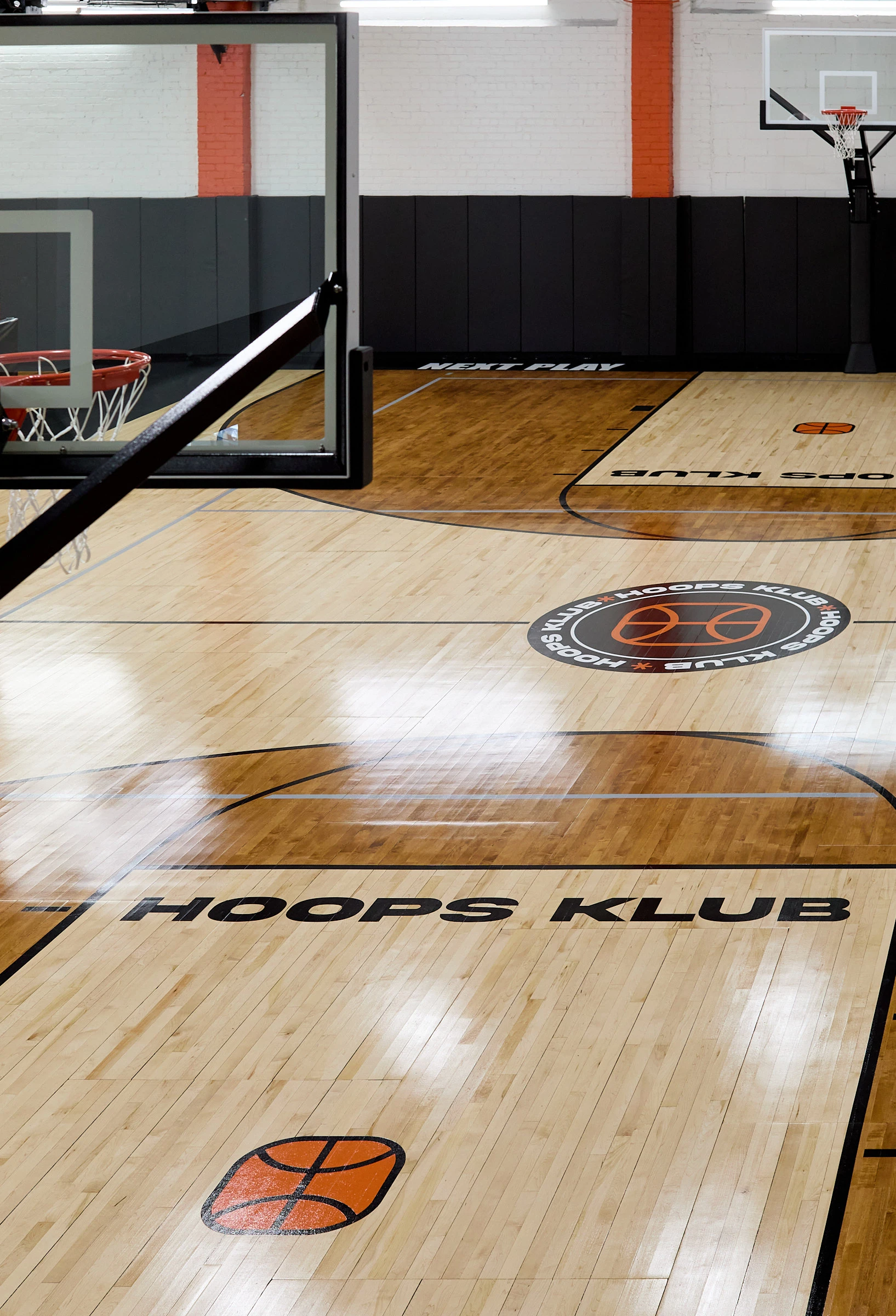 Two full-size basketball courts
